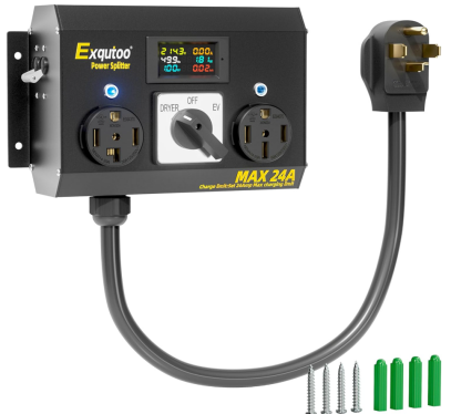 Manual splitter switch with metal enclosure